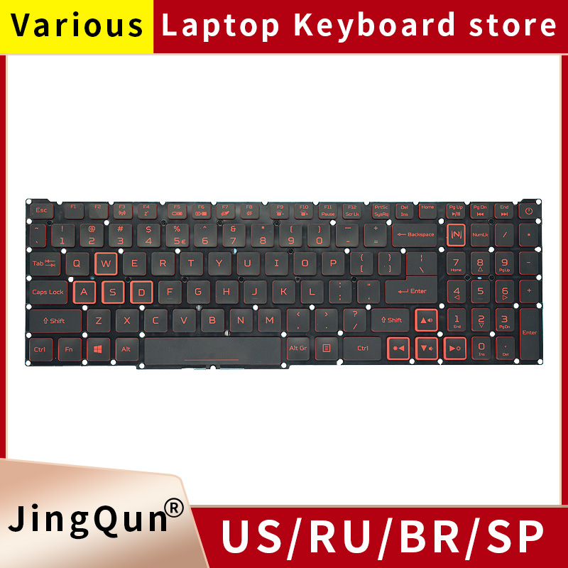 Laptop Accessories Acer - US รัสเซียแป้นพิมพ์แล็ปท็อป Backlight สำหรับ Acer Nitro