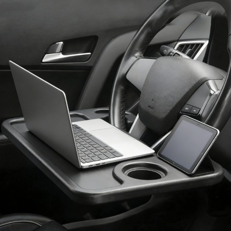 Laptop Accessories Table - โต๊ะติดพวงมาลัยรถยนต์ ที่วางแล็ปท็อป แท็บเล็ต อเนกประสงค์ โต๊ะรับประทานอาหารแบบพกพา อุปกรณ์ตกแต่งภายในรถยนต์