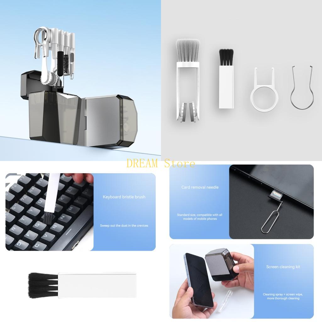 Laptop Accessories Best - ชุดทำความสะอาดอิเล็กทรอนิกส์ระดับมืออาชีพ 17 ชิ้นพร้อมแปรงผ้าป้องกันรอยขีดข่วน ขายดีที่สุด
