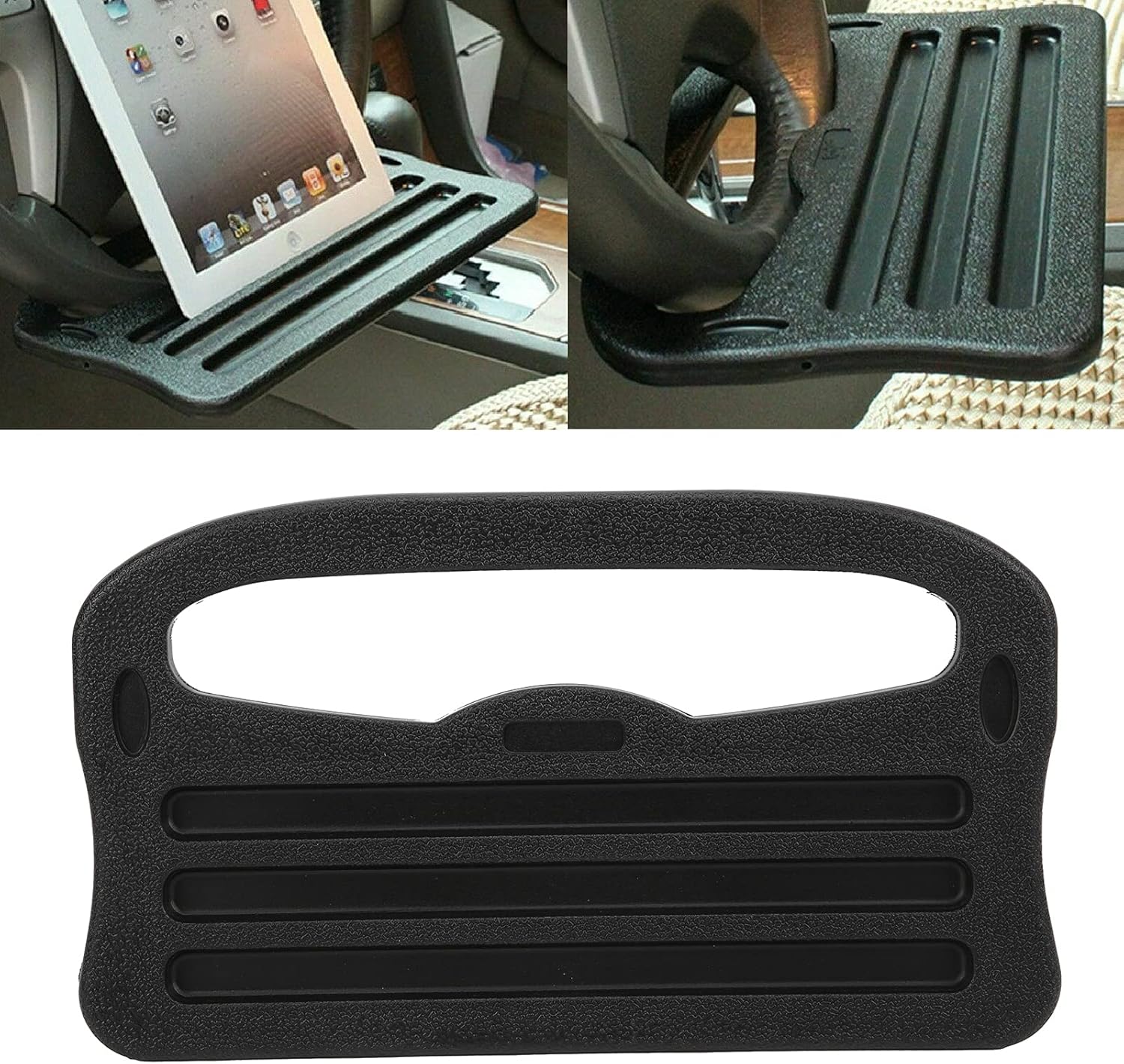 Laptop Accessories Table - ถาดวางพวงมาลัยรถยนต์ 2in1 อุปกรณ์จัดเก็บภายในรถยนต์ สำหรับแล็ปท็อป แท็บเล็ต iPad
