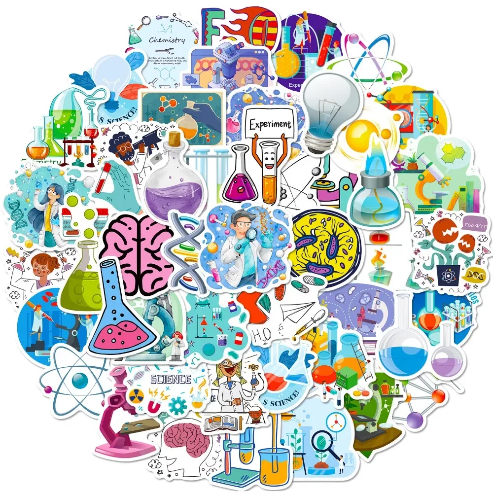 50ชิ้นสติกเกอร์ห้องแล็ปวิทยาศา - Laptop Accessories Kids บทวิจารณ์และราคา