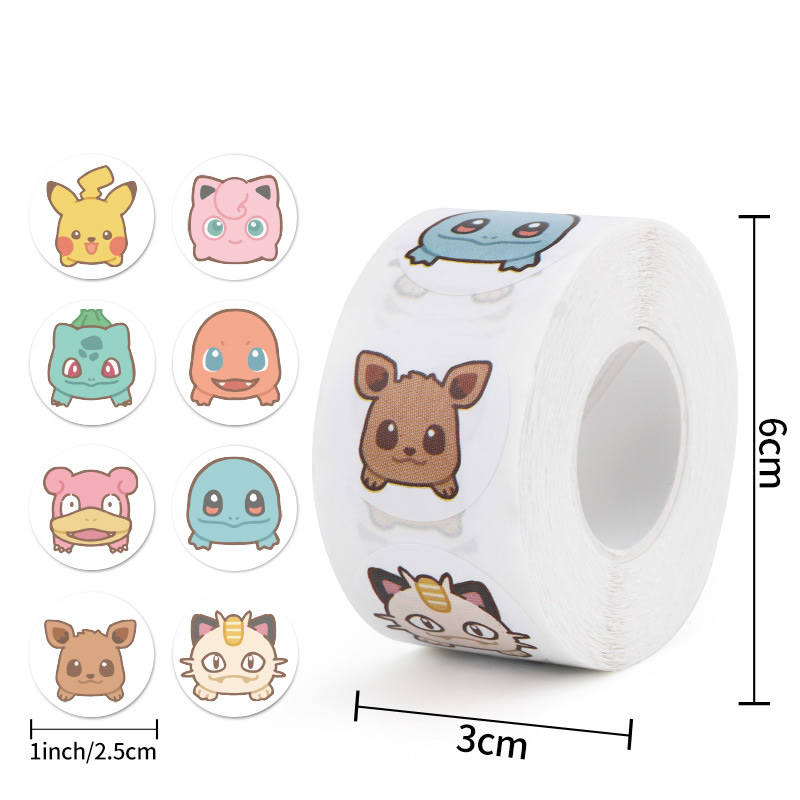500 PCS ม้วนการ์ตูน Pokemon สต - Laptop Accessories Kids บทวิจารณ์และราคา