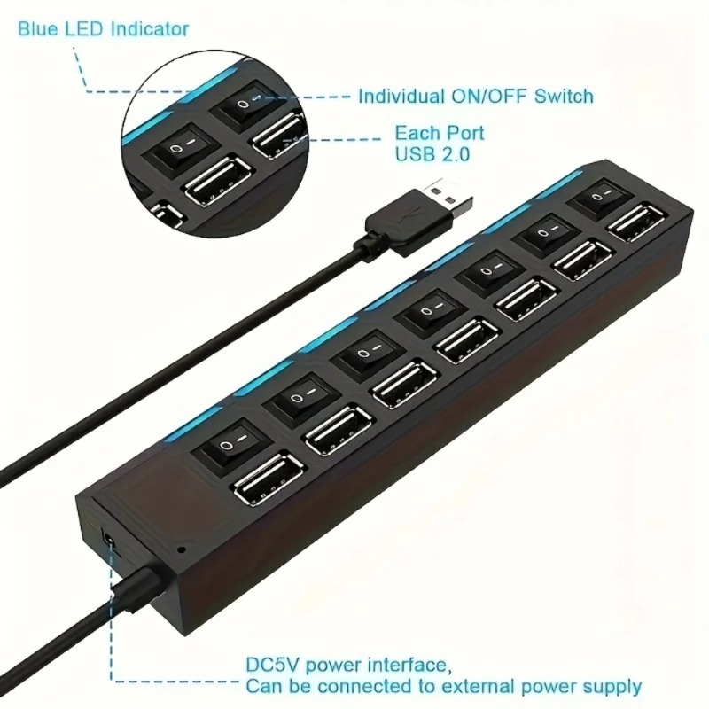 USB 2.0 ฮับ 4/7 พอร์ตตัวแยกสัญ - Laptop Accessories And Gadgets บทวิจารณ์และราคา
