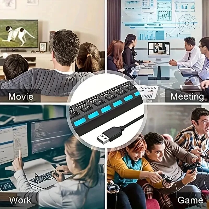 ความเร็วสูง 4/7 พอร์ต USB HUB  - Laptop Accessories Hub บทวิจารณ์และราคา