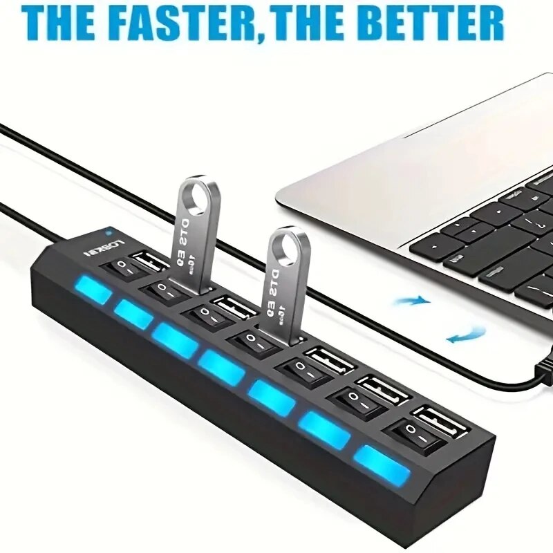 ความเร็วสูง 4/7 พอร์ต USB HUB  - Laptop Accessories Hub บทวิจารณ์และราคา