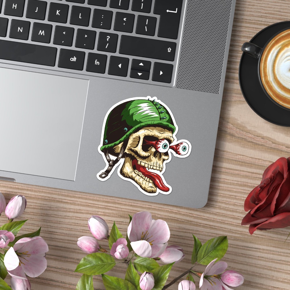 สติ๊กเกอร์ลายกะโหลกดวงตาอะนิเม - Laptop Accessories You Must Have บทวิจารณ์และราคา