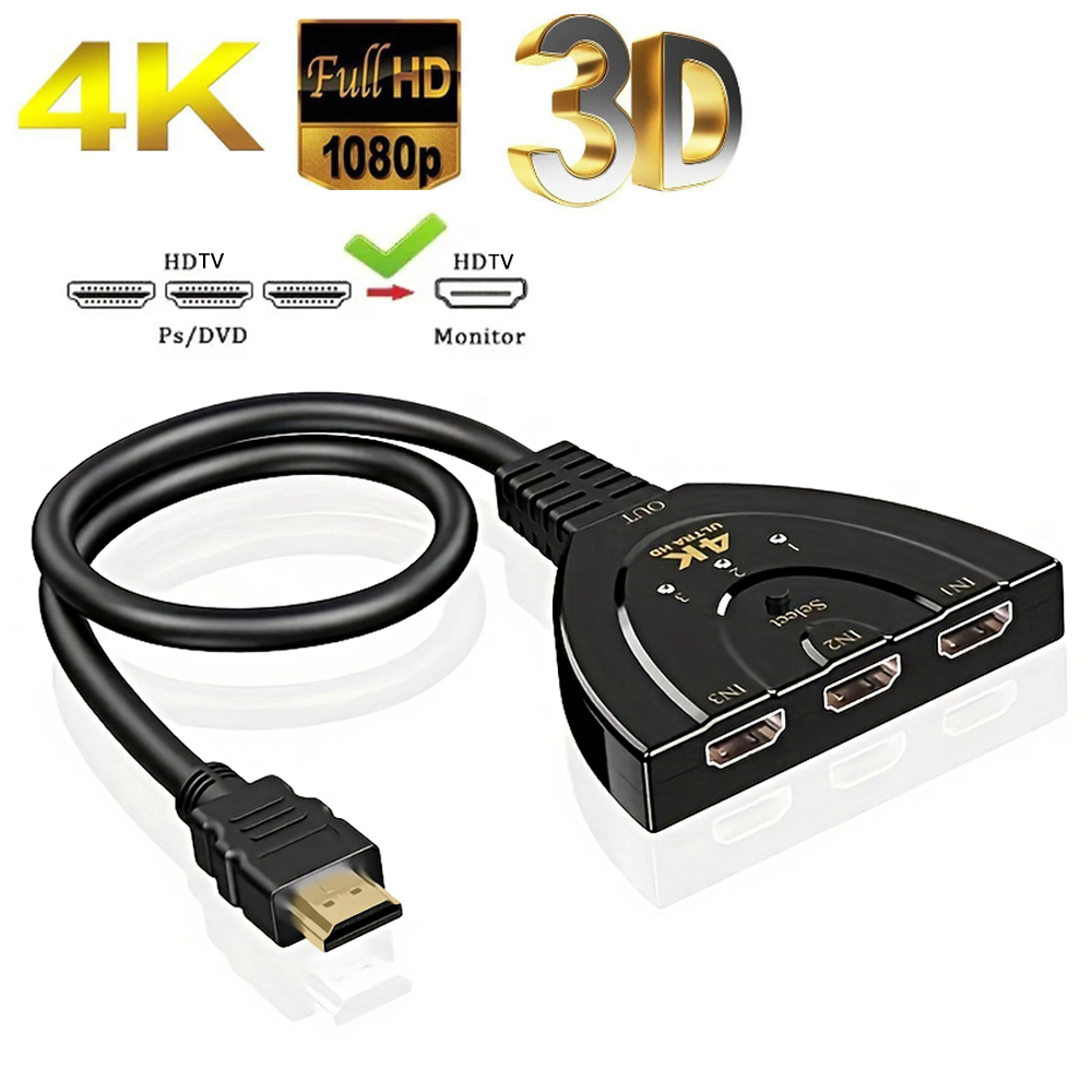 4K * 2K 3 พอร์ต HDTV เข้ากันได - Laptop Accessories Hub บทวิจารณ์และราคา