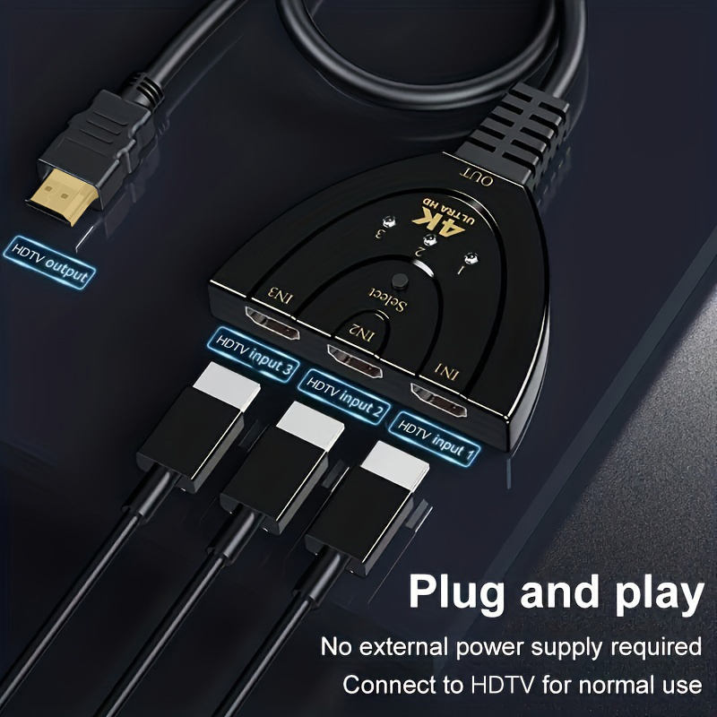 4K * 2K 3 พอร์ต HDTV เข้ากันได - Laptop Accessories Hub บทวิจารณ์และราคา