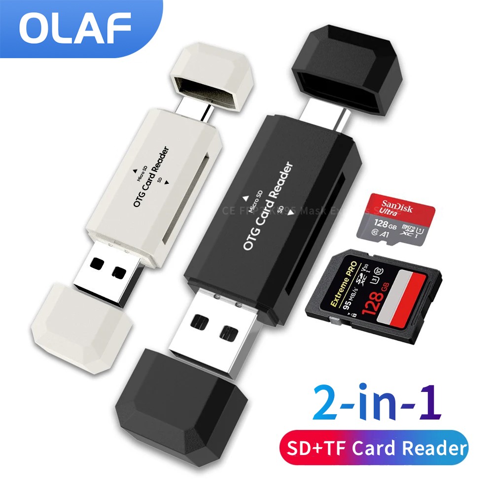 2 in 1 ประเภท C SD TF Card Rea - Laptop Accessories And Gadgets บทวิจารณ์และราคา