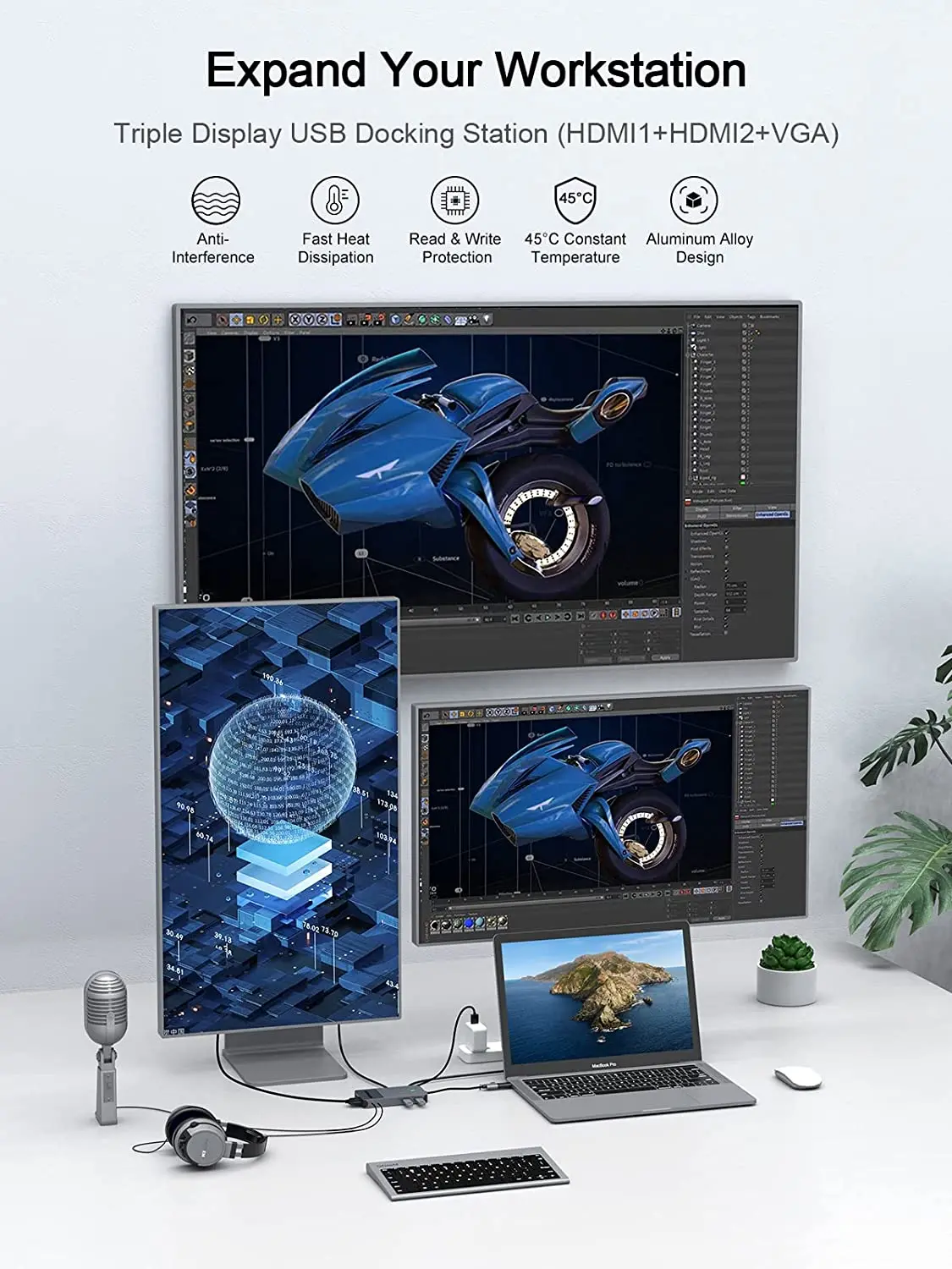 QGeeM USB 3.0 Docking Station, - Laptop Accessories Hub บทวิจารณ์และราคา