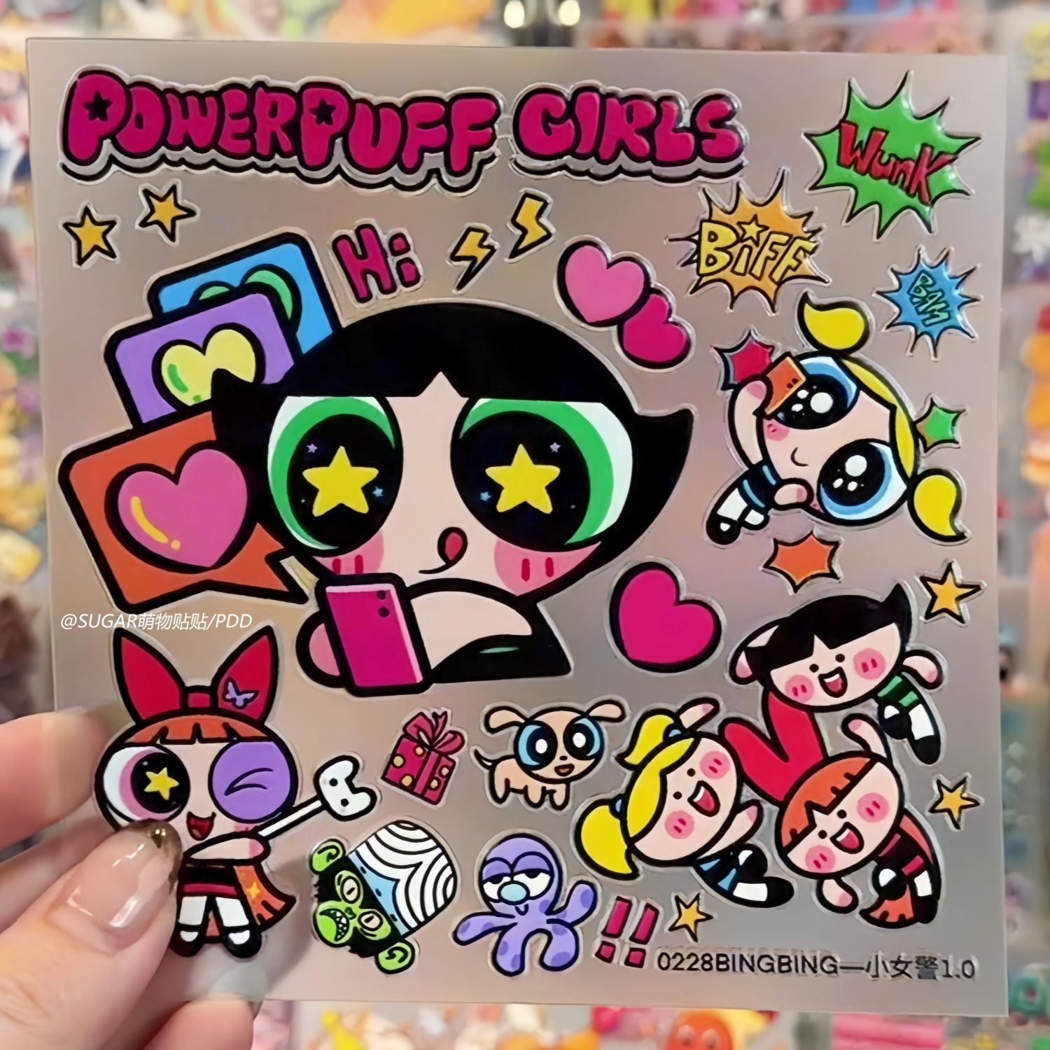 สติกเกอร์ตัวการ์ตูนพาวเวอร์พัฟ - Laptop Accessories Kids บทวิจารณ์และราคา