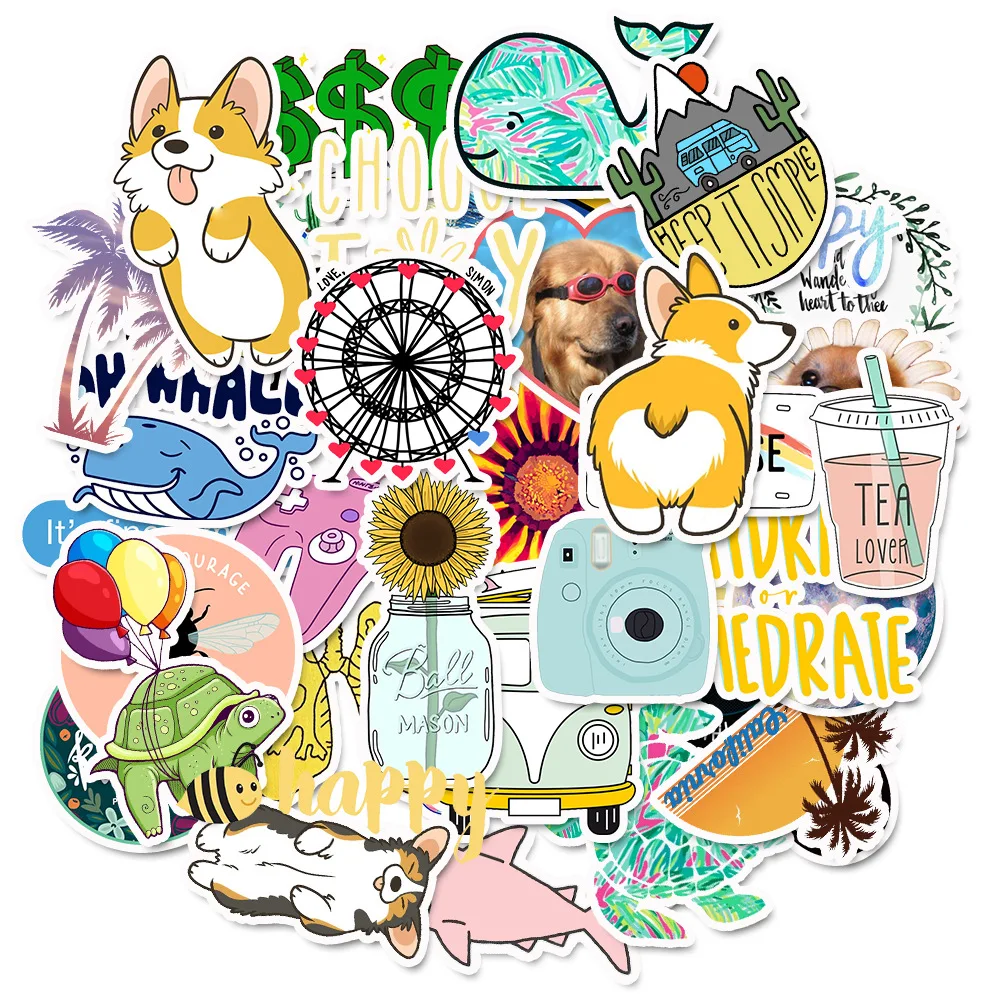 50 ชิ้น/แพ็คน่ารักการ์ตูน VSCO - Laptop Accessories Kids บทวิจารณ์และราคา