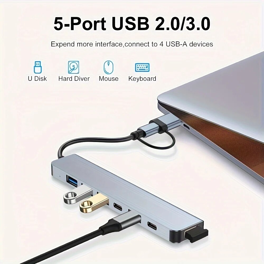 ฮับ USB3.0 2 in 1 7 พอร์ต ชนิด - Laptop Accessories Hub บทวิจารณ์และราคา