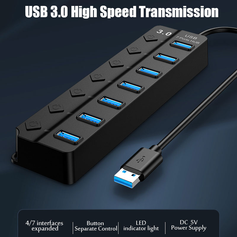 อะแดปเตอร์จ่ายไฟ USB 3.0 ฮับแย - Laptop Accessories Hub บทวิจารณ์และราคา