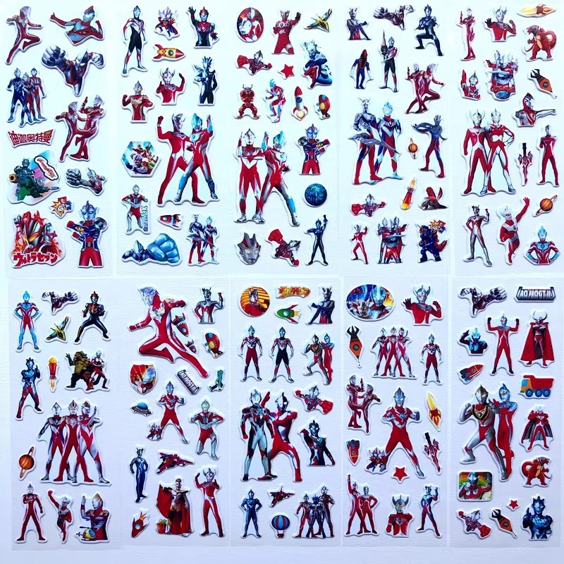 10pcs การ์ตูน Ultraman 3D สติก - Laptop Accessories Kids บทวิจารณ์และราคา