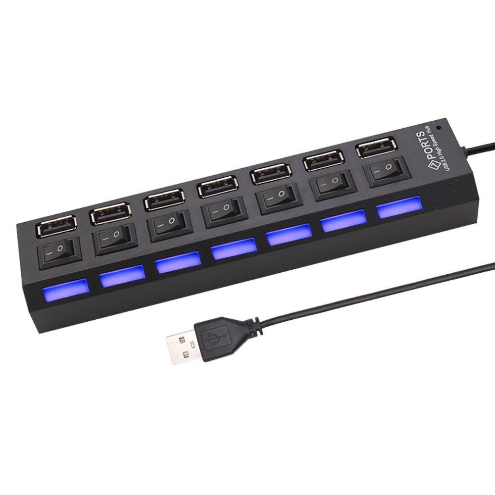 7 พอร์ตยูเอสบี 2.0 ฮับสปลิตเตอ - Laptop Accessories Hub บทวิจารณ์และราคา