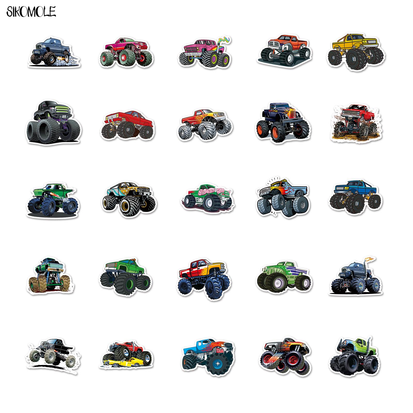 10/30/50pcs น่ารักรถบรรทุกมอนส - Laptop Accessories Kids บทวิจารณ์และราคา